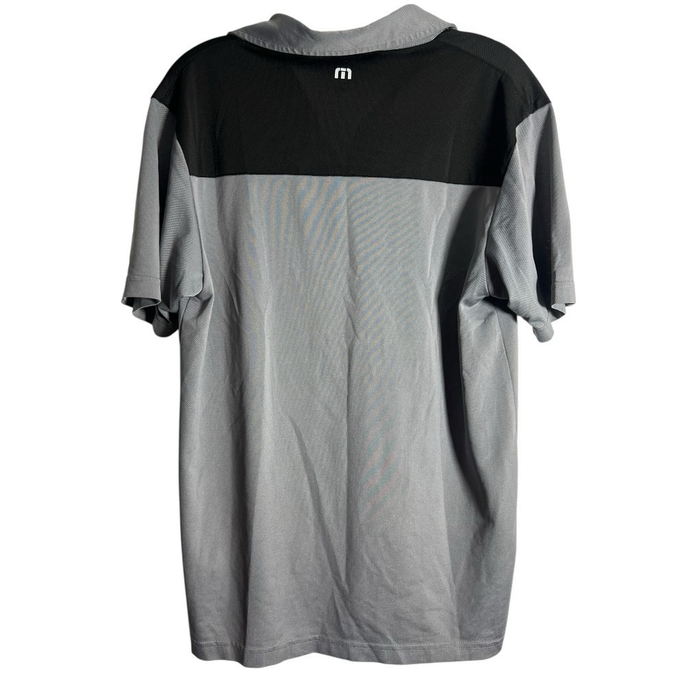 Travis Mathew Men's Gray and Green Polo Shirt - Picture 4 of 4